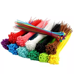 100 Stück Kabelbinder alle Größen & Farben Tie Wraps Nylon Zip Binder stark extra - Bild 1 von 16