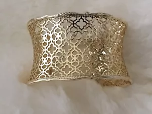 Fabelhaftes Kendra Scott Candice Gold Armreif Armband in Goldmedaillon ��filigran - Bild 1 von 12
