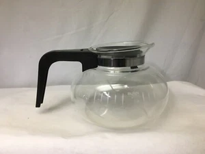 Vintage Brötchen Ersatzglas Kaffee Karaffe Dekanter Deckel braun mattiert Design - Bild 1 von 2