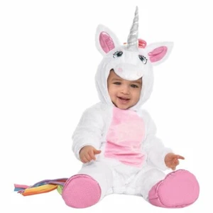 SUIT YOURSELF Unicorn Unisex Costume White Pink Child Baby 12-24 Months - Picture 1 of 1
