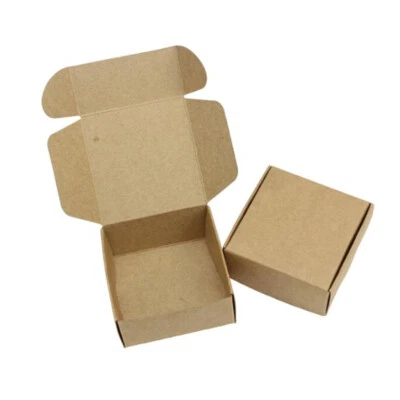 10pcs Mini Folding Kraft Paper Box Home Handmade Candle Soap Box Gift Box - Image 1 of 4