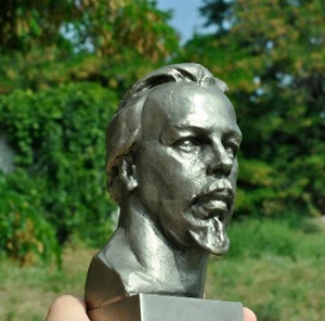 Rare Vintage Sculpture BUST Alexander Popov radio inventor Russian metal ussr - Picture 1 of 12