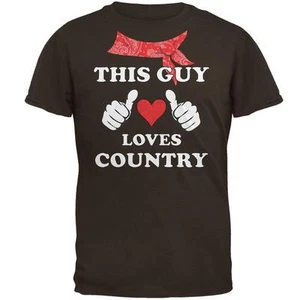 This Guy Loves Country Mens T Shirt - Picture 1 of 1