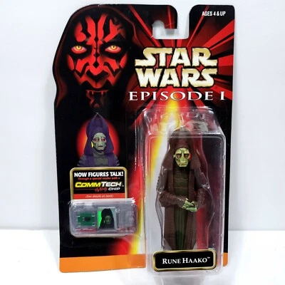 STAR WARS Episode 1 Rune Haako Action Figure Commtech Chip Hasbro Phantom Menace - Image 1 of 4