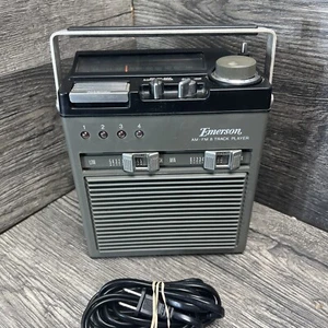Tested Emerson PTA-129 Portable 8 Track AM/FM Radio Player  Read DESC. FREE SHIP - Picture 1 of 13