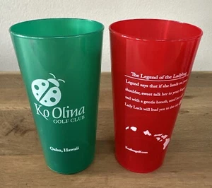 Ko Olina Golf Club Oahu Hawaii Whirley 2 Plastic Tumbler Cups New - Picture 1 of 7