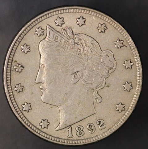 1892 Liberty V Nickel FRESH FROM AN OLD COLLECTION! LOT AA-4688 Cover