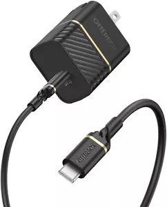 OtterBox USB-C - USB-C Fast Charge Wall Charging Kit (20W) - Black Shimmer - NEW - Picture 1 of 3
