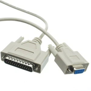 DB9 (9-Pin) Female to DB25 (25-Pin) Male Serial Null Modem Cable 6Ft - 25Ft - Picture 1 of 3