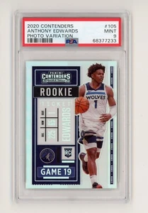 Contenders Anthony Edwards Rookie RC 2020 variación de foto Silver Prizm - PSA 9 - Imagen 1 de 2