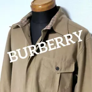 Men JP-size M Jacket Ab36. Burberry Black Label Suede Long Sleeve JPN Original O - Picture 1 of 7
