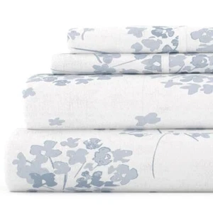 Becky Cameron Sheet Set California King Machine Wash Hypoallergenic Light Blue - Picture 1 of 6