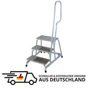 KRAUSE STABILO Alu Mobiler-Montagetritt, Trittleiter, 3 Stufen, 0.6 m Höhe - Bild 1 von 5