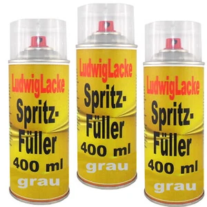 Spritzspachtel 3x 400ml Grau Füller Spraydosen Spritzfüller - Bild 1 von 1