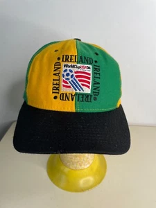 De colección Irlanda Mundial EE. UU. 1994 Snapback Gorra Gorra Verde Amarillo Fútbol Fútbol Fútbol - Imagen 1 de 7