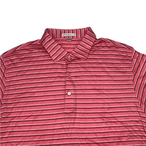 Peter Millar gestreiftes Golfhemd Herren Fit M/L rosa - Bild 1 von 8