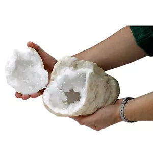 Calcite bianca quarzo grezza - GeodE 18-22 cm MINERALE PIETRA (meta) - Bild 1 von 2