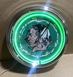 NCAA North Dakota State “Blackhawk”Neon Clock College Team Logo 15” Rare - Picture 1 of 9