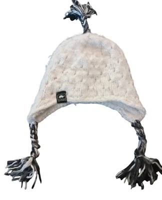Gorro de piel de tortuga borla juvenil 3-6 años talla única blanco invierno acogedor sombrero Foto 1 de 3