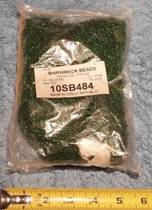 New 500g. Shipwreck Beads, Rocailles, Color #57060, Green Seed Beads, Size 10/0. - Picture 1 of 2