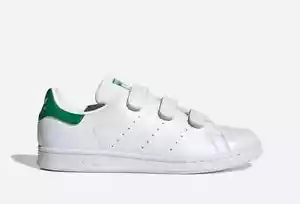 Adidas Stan Smith CF Hook Loop Laceless Touch Fastener Men's Size 13 White Green - Picture 1 of 7