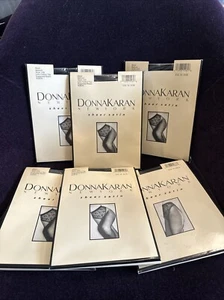 Donna Karan Vintage Dk Bare Lace Control Top Pantyhose Sheer Satin 226 Medium X6 - Picture 1 of 6