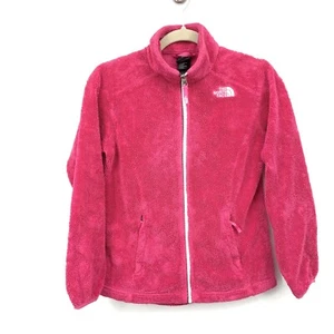 The North Face Kids Girls Size Large 14 16 Jacket Pink Sherpa Fleece Coat Zip - Picture 1 of 12