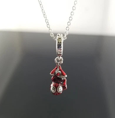 New Pandora Marvel Hanging Spiderman Silver Necklace - Image 1 of 4