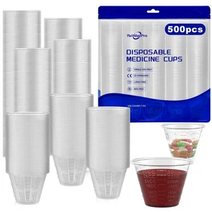 Disposable medicine cups graduated, bulk pack 1 oz (30ml) measuring cup - 500 - Picture 1 of 7