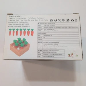 Montessori Spielzeug Karotten Ernte Spielzeug Holz 12mos + - Bild 1 von 4
