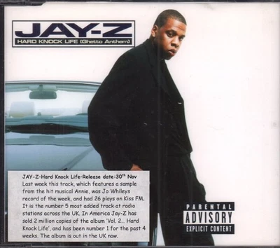 Jay Z Hard Knock Life CD Europe BMG 1998 single has promo info sticker on front - Bild 1 von 2