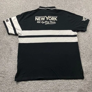 Ralph Lauren Polo Shirt Men XLT Black New York Cycling Team Logo Preppy Tall - Picture 1 of 21