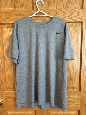 Camiseta Nike Dri Fit Gris Oscuro Jaspeado Para Hombres XXL Baloncesto Béisbol Fútbol Foto 1 de 4