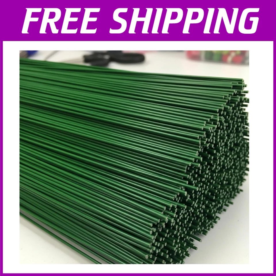 18" Green Painted Wire - Craft & Flower Arrangement - Image 1 of 4