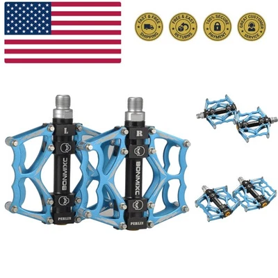 Bike Pedals 9/16" Skull Pattern Mountain Bike Pedals Sealed Bearing Bicycle P... - Image 1 of 4
