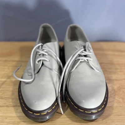 Dr Martens 1461 Shoes Mens Size 8 Gray Leather Lace Up Oxfords AirWair Casual - Image 1 of 4
