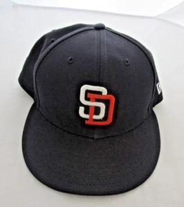 Vintage 1990s San Diego Padres Hat Black New Era Pro Model 7 1/4 USA - Bild 1 von 9