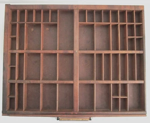 Vintage Printers Letter Press Drawer Display Case 21.25" x 16.75" x 1 .375" - Picture 1 of 5