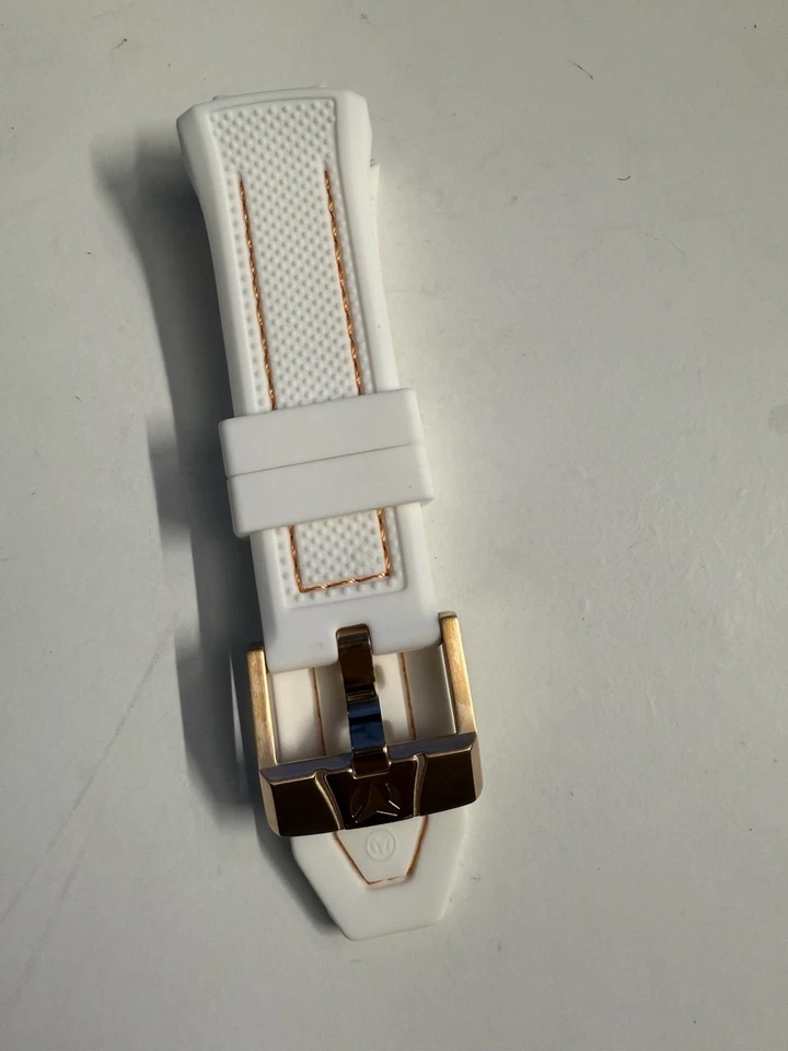 TechnoMarine Cruise Original BANDA/CORREA 45mm Oro Rosa Blanco Foto 1 de 1