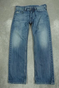 Diesel Herrenjeans W32 L31 blau normal gerader Knopf fliegen Baumwolle - Bild 1 von 12