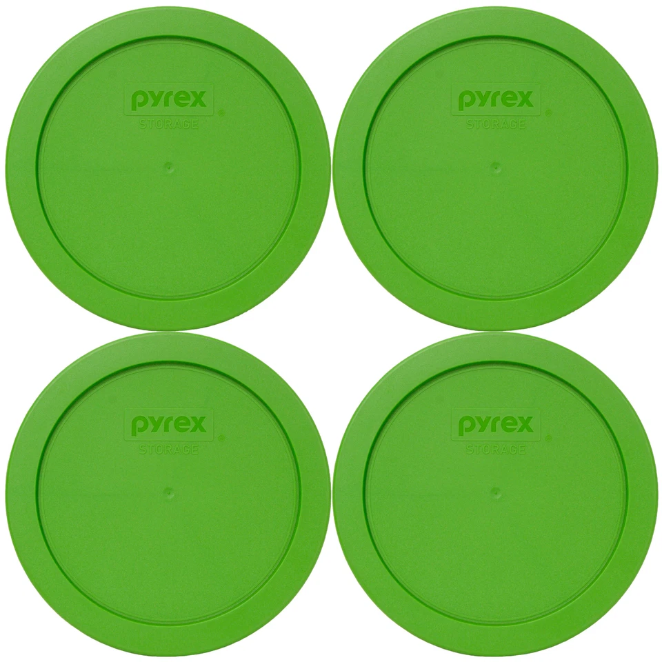 Pyrex 7201-PC Lawn Green Plastic Storage Replacement Lid Cover (6-Pack)