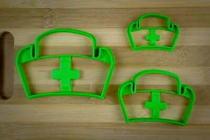 Nurse Hat - Nurse cap with red cross - Cookie cutter Multi-Size - Picture 1 of 10