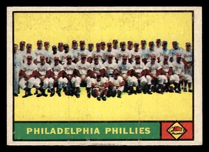 1961 Topps Philadelphia Phillies Teamkarte #491 Sehr guter Zustand - Bild 1 von 2
