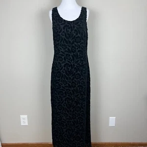 Express Dress 3/4 Vintage Y2K Silk Velvet Floral Whimsical Fairycore Goth Maxi - Picture 1 of 17