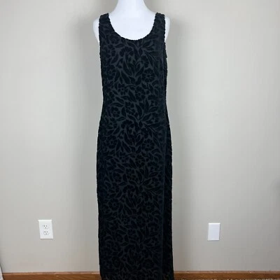 Express Maxi Dress 3/4 Vintage Y2K Silk Velvet Floral Whimsigoth Fairycore Vtg - Image 1 of 4