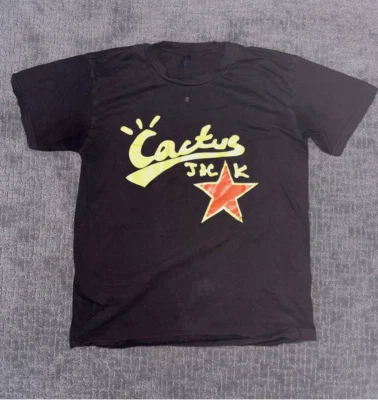 Camiseta Cactus Jack Pequeña Marrón Diseñador Nueva Con Etiquetas "El Mejor Juego de la Tierra" Foto 1 de 3