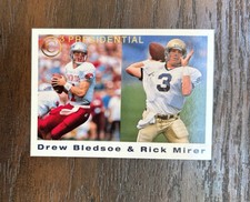 1993 Classic C3 #/5000 Drew Bledsoe-Rick Mirer Presidential Charters Club NFL