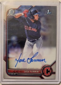 Jose Fermin2022 Bowman Chrome 1st Bowman Auto Cleveland Guardians CPA-JF