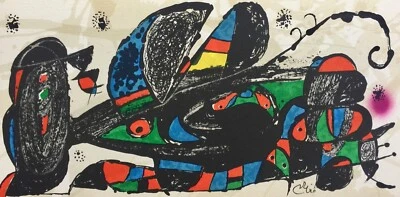Joan Miro ESCULTOR IRAN 1974 Plate Signed Lithograph Art with Certificate
