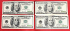 Four (4) Older Style One Hundred Dollar Bills Series from 2006